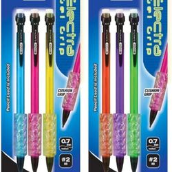 BAZIC Electra Refillable 0.7 mm Fashion Color Mechanical Pencil with Gel Grip 3/Pack, case of 24 packs, 6 boxes = 432 pencil