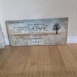 Canvas Framed Display.