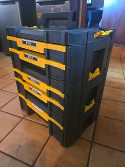 Dewalt TSTAK Stacked Stakeable Connect Tool box Toolbox Drawers Chest Tote Tray