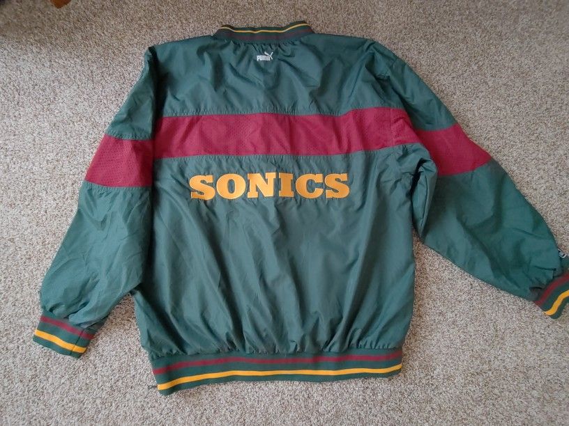 Seattle Sonics Puma Pullover Jacket Large