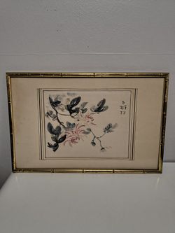 Vintage Chinese Watercolor Painting 