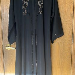 Elegant Black Embroidered Abaya