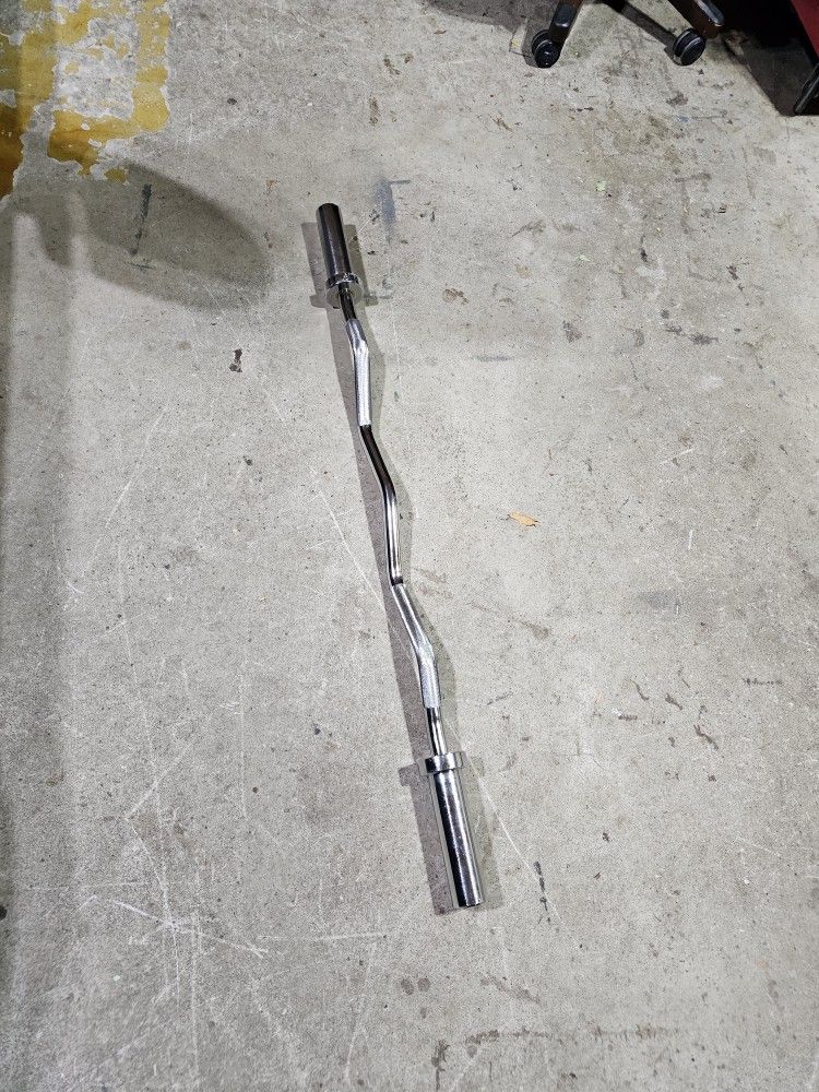 Solid 18lb Olympic 2" curl bar