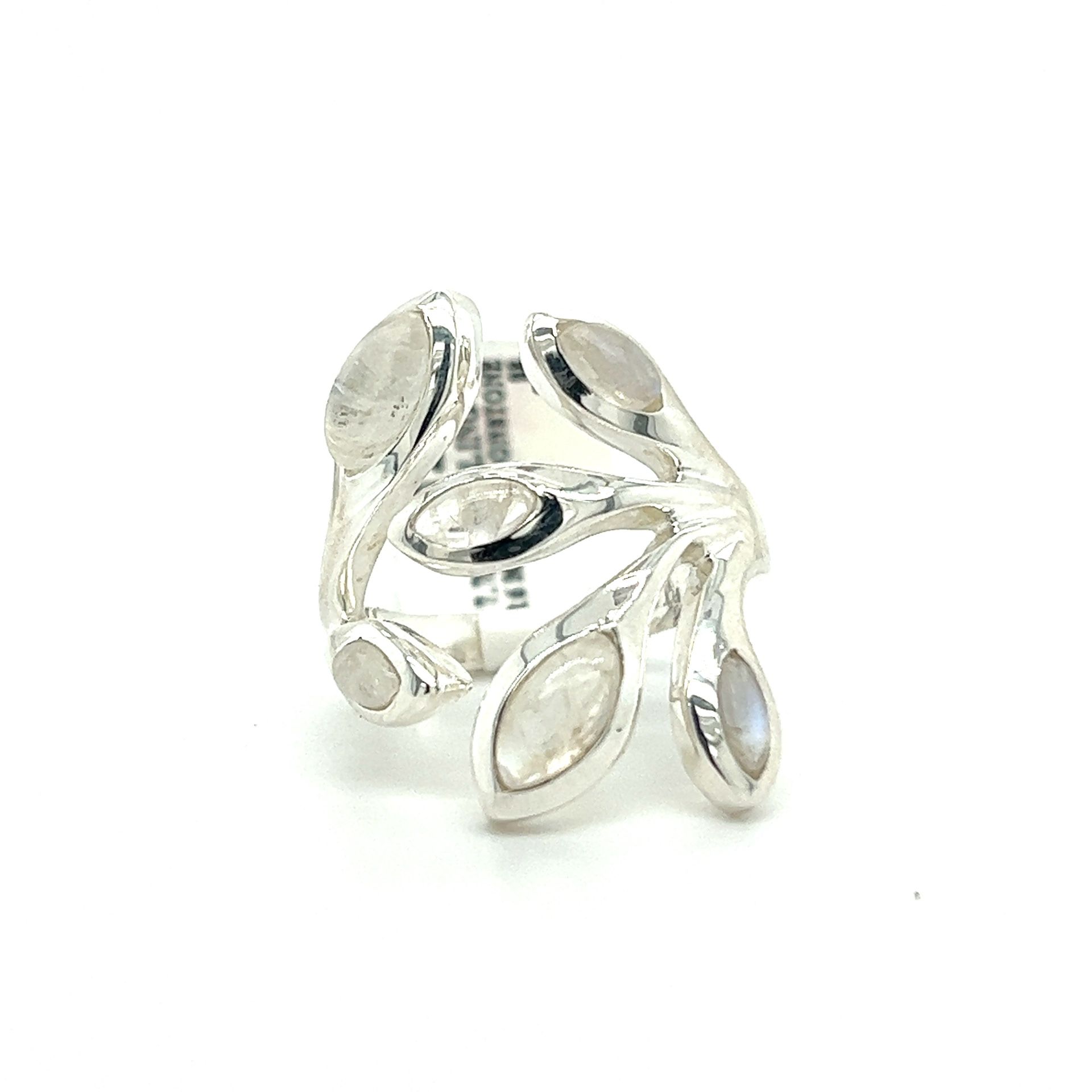925 Sterling Silver Gemstone Ring 6 Marquise Moonstone Stones 7.70grams Size 8 154020 3