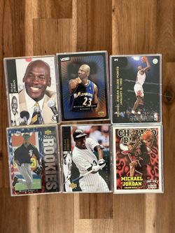 Michael Jordan Baseball / Basketball Cards - Very Good condition
