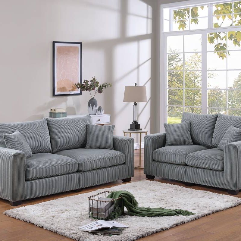 2PC Gray Sofa & Loveseat 🔥SALE🔥