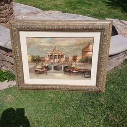 Venice Canal Painting  By Renzo De Benadetti