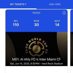 Inter Miami Vs Ahly FC Tickets Opening Day 