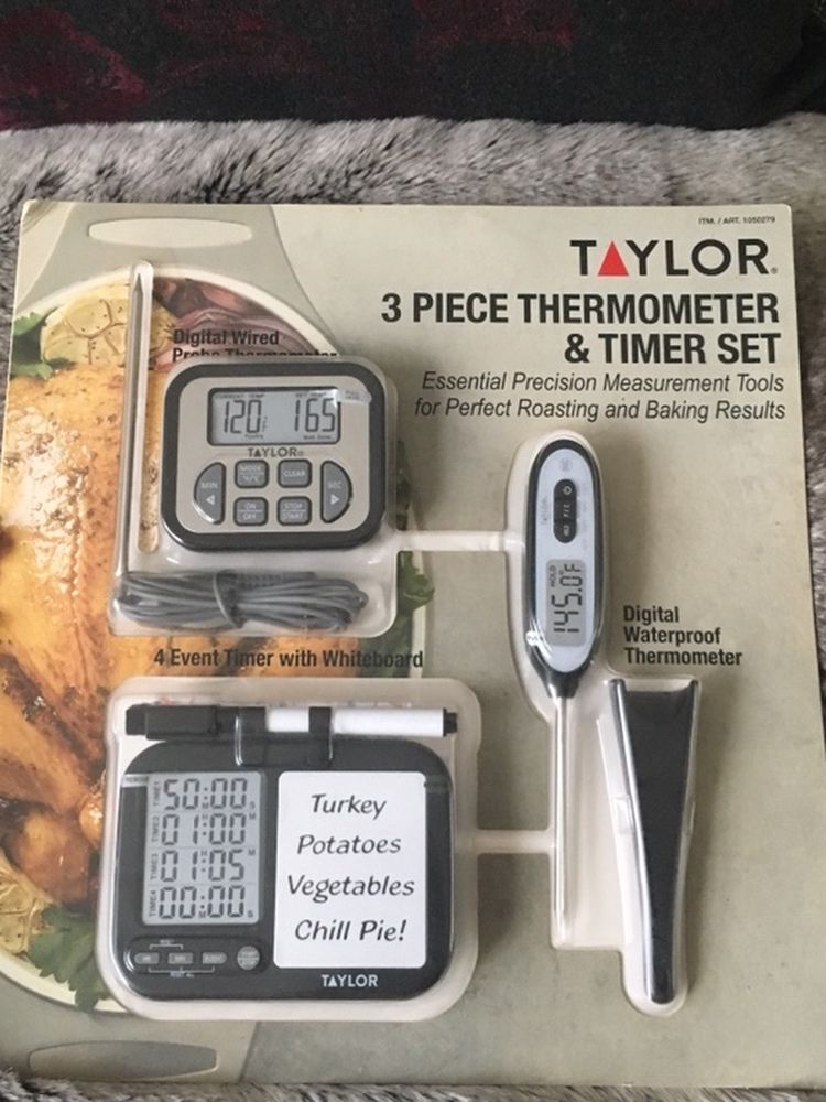 Taylor 3 Piece Thermometer & Timer Set