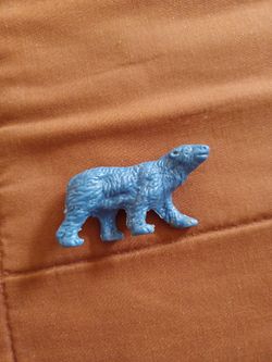 1967 Milton Bradley Feely Meeley Polar Bear Plastic Toy