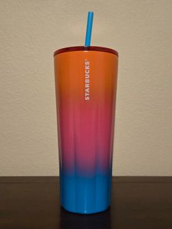 Starbucks Gradient Sunset Orange Pink Blue Tumbler (24oz)