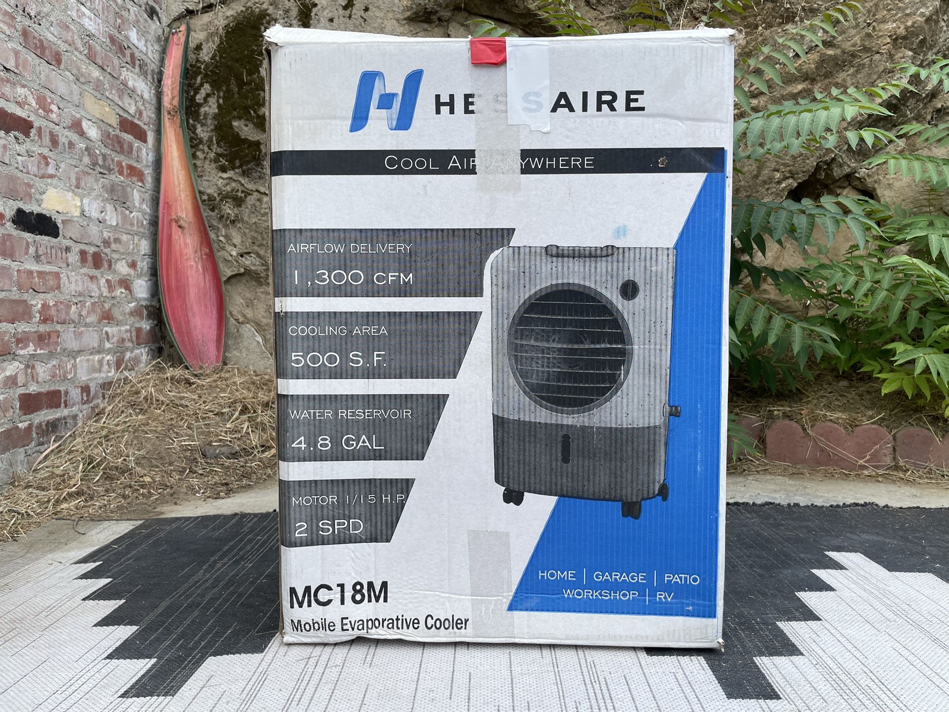 Hessaire 1,300 CFM Evaporative Cooler Model: MC18M - A MUST FOR BURNING MAN or Camping in This Heat