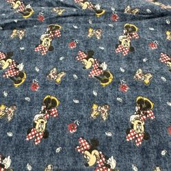Lots Of Disney Fabric For Sale -Minnie Fleece (2 Cuts)