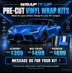 Pre-cut vinyl wraps