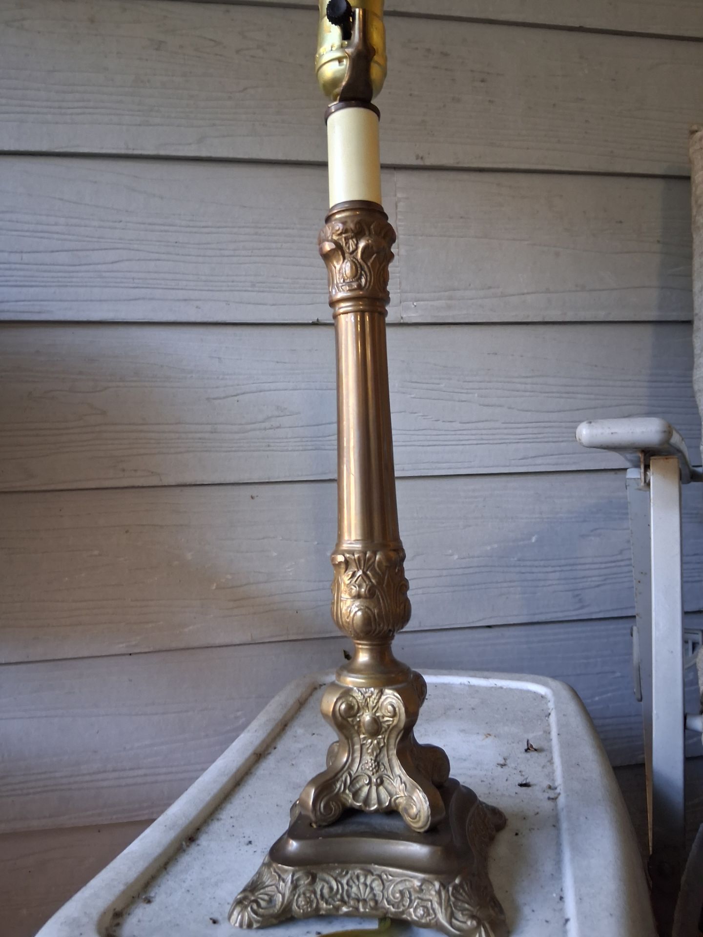 Brass French Style Candlestick Lamp