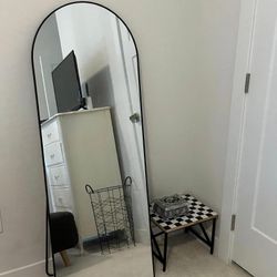 64x21" full length mirror black