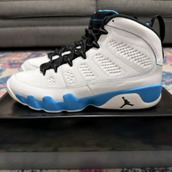 Deadstock Powder Blue UNC Jordan 9 Size 10