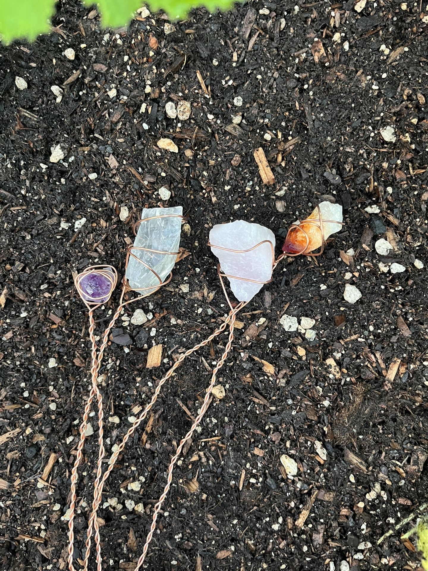 🌱Electroculture Copper Rod with Earth Crystal – Boost Your Garden Naturally! 🌿