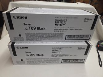2 NEW Cannon T09 black Toner cartridges 
