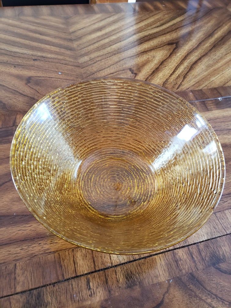 Beautiful Amber Glass Bowl