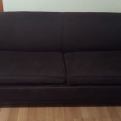 Brown Suede Couch Bed