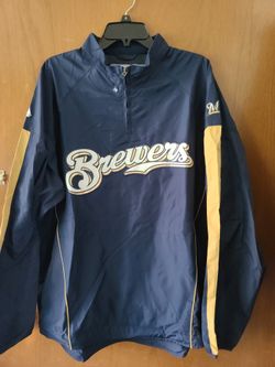 Milwaukee Brewers Majestic Quarter Zip Jacket