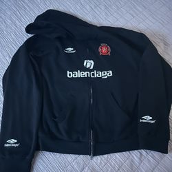 Balenciaga Soccery Jersey Hoodie Sz XL 