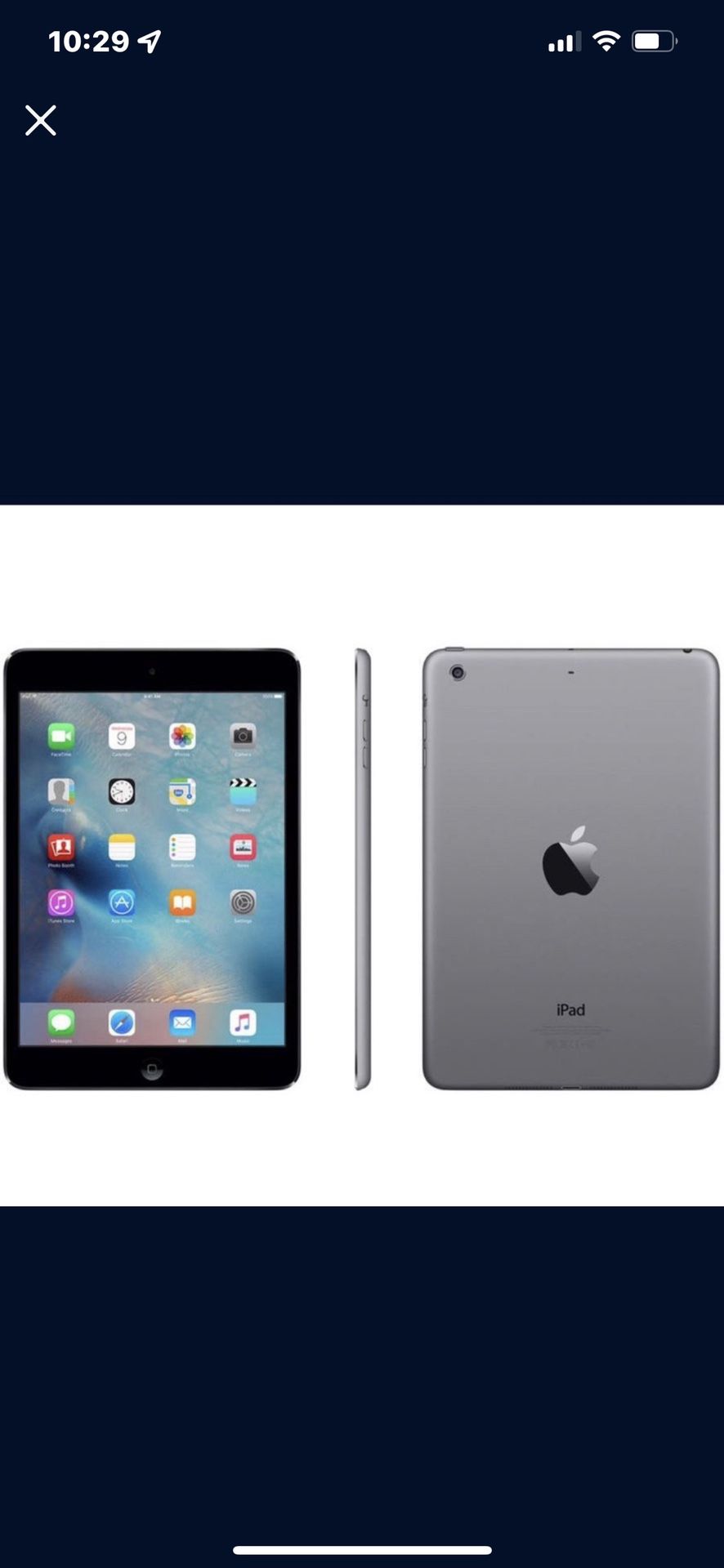 iPad Mini 1st Gen (16GB WI-FI,7.9in, Space Grey,A1432,MF433LL/A)