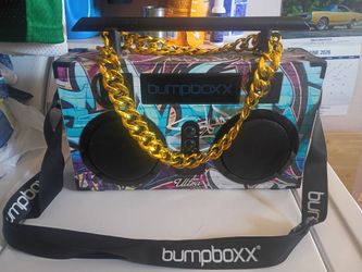 Boombox Bluetooth speaker with wireless microphone
