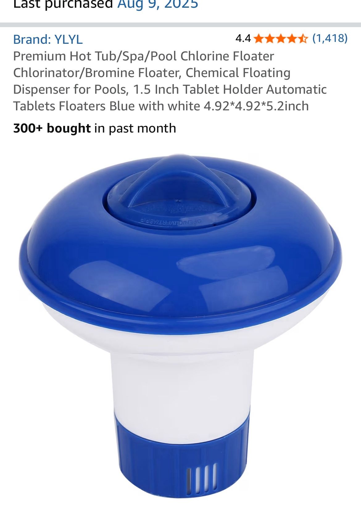 NEW pool / spa chlorine floater