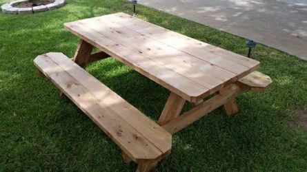 Custom made picnic tables