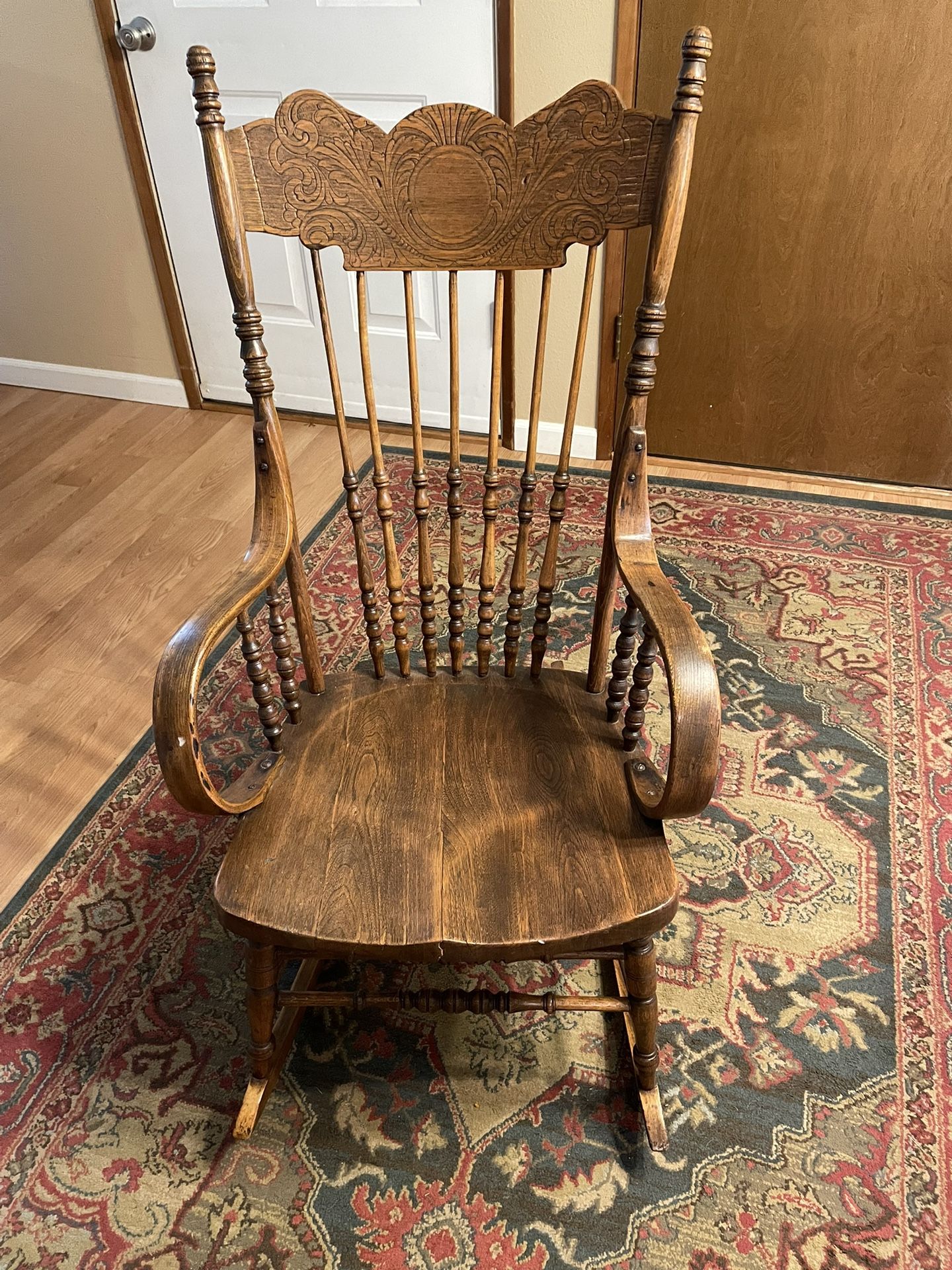 Antique Press Back Rocker