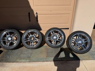 4 Mercedes 18” chrome with Michelin tires