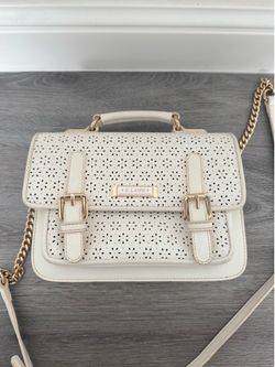 Korean white leather material bag