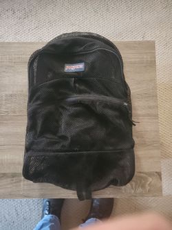 JanSport Black Mesh Backpack