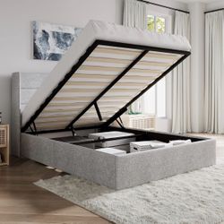Queen bed frame lift bed