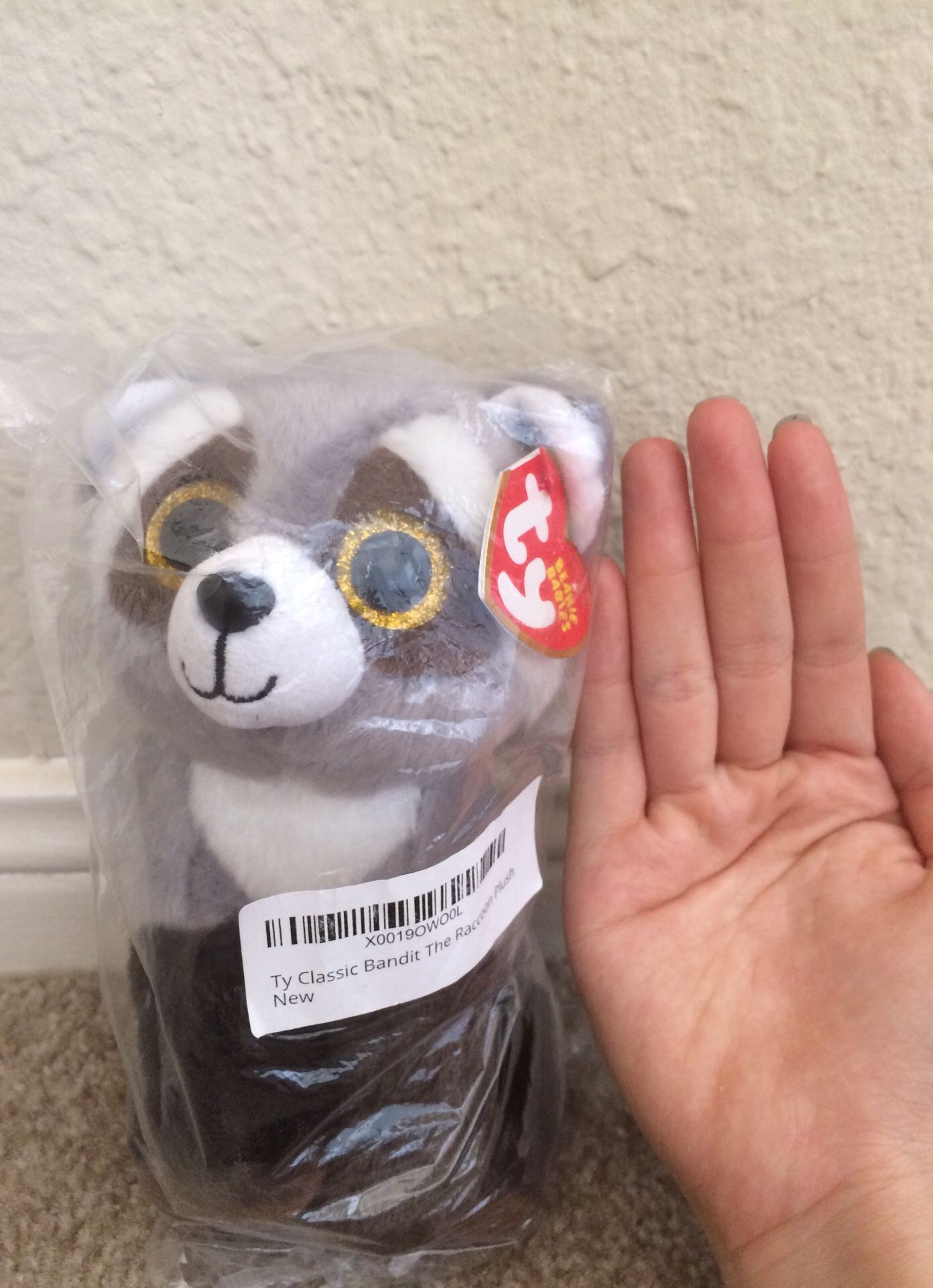 TY Classic Bandit Racoon plush stuffed animal