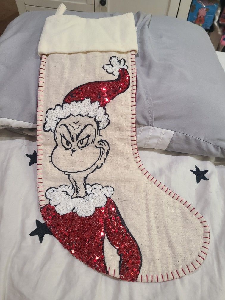New. Pottery Barn Teen. The Grinch Stocking.