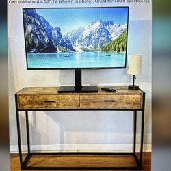 Small tv console /narrow console table with storage