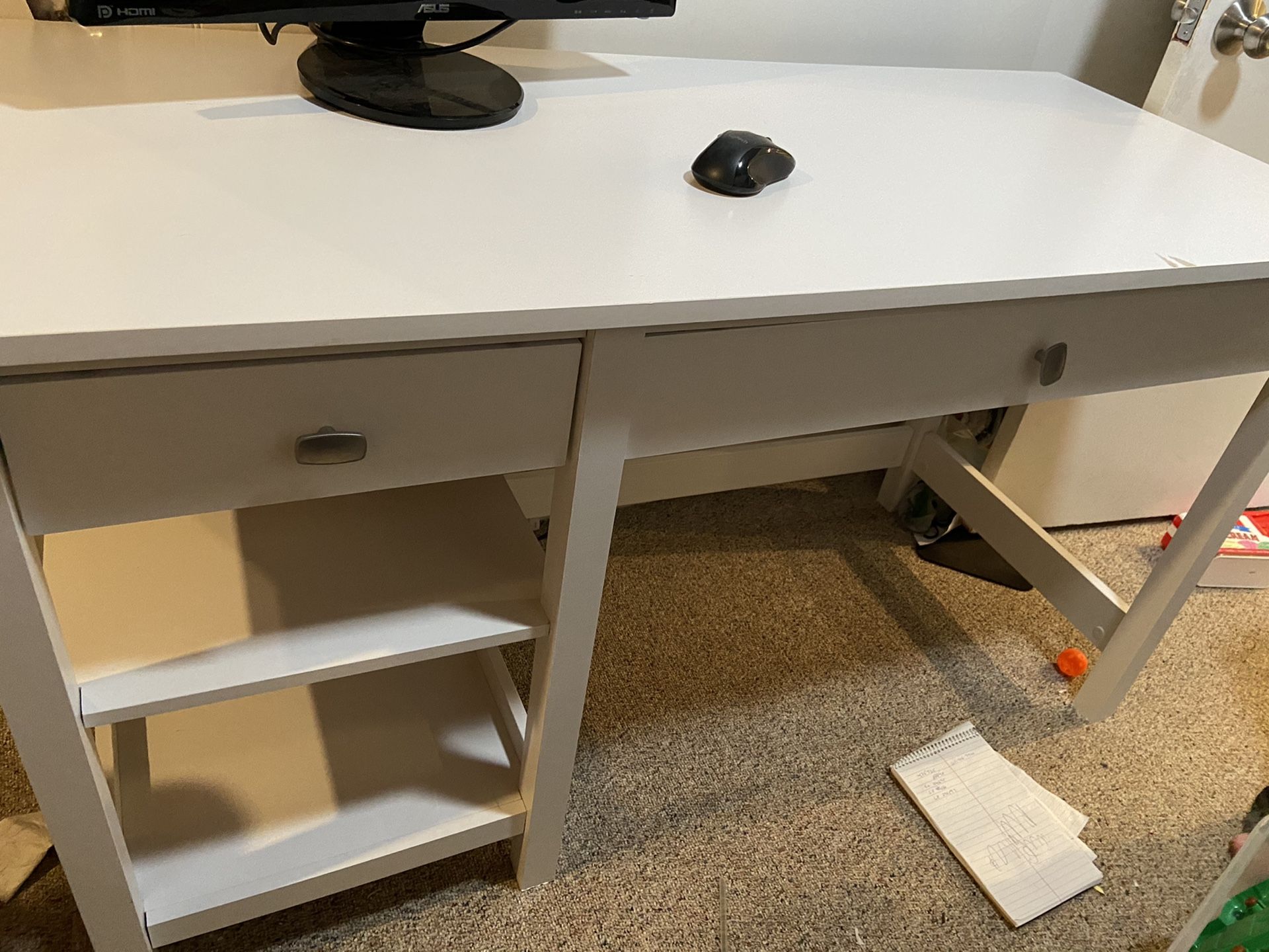 White desk