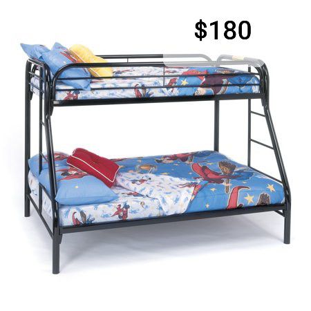 black twin / full bunk bed ( new )