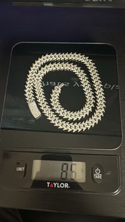 10k White Gold Diamond Cuban