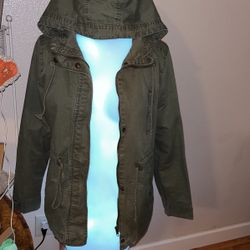 ~ Army Green Hooded Jacket ~ 