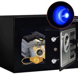 Safe Box with Induction Light, Electronic Digital Security Safe Steel Construction Hidden with Lock,