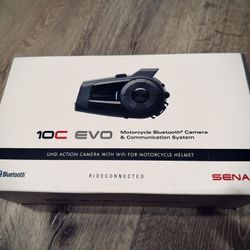 Sena 10C EVO Motorcycle Camera and Bluetooth Communication System