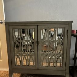 Grey Hutch with Mirror Detailing 