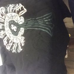 Black chrome heart shirt