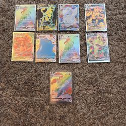 Bulk Of 9 Rare Vmax Cards.