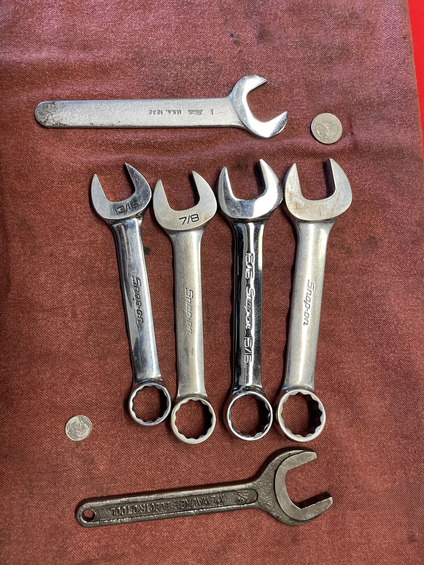 Snap On Wrenches Short + 2 Open End Short Hydraulic Wrenches