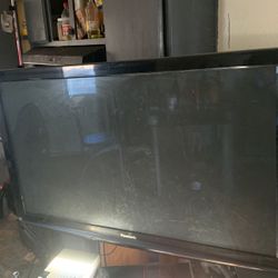 Tv And Stand  Panasonic Plasma 